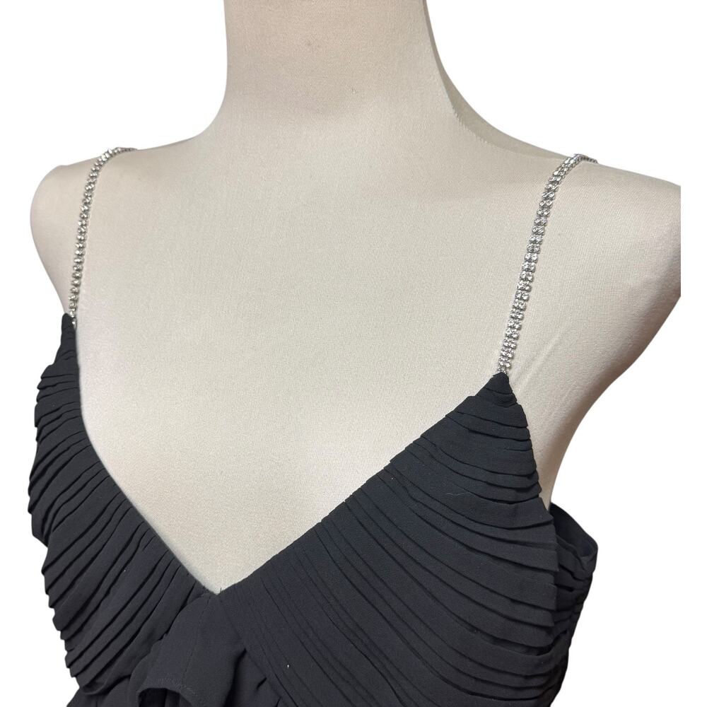 Michael Michael Kors Rhinestone Strap Mini Cocktail Dress Black 12 - Picture 3 of 6